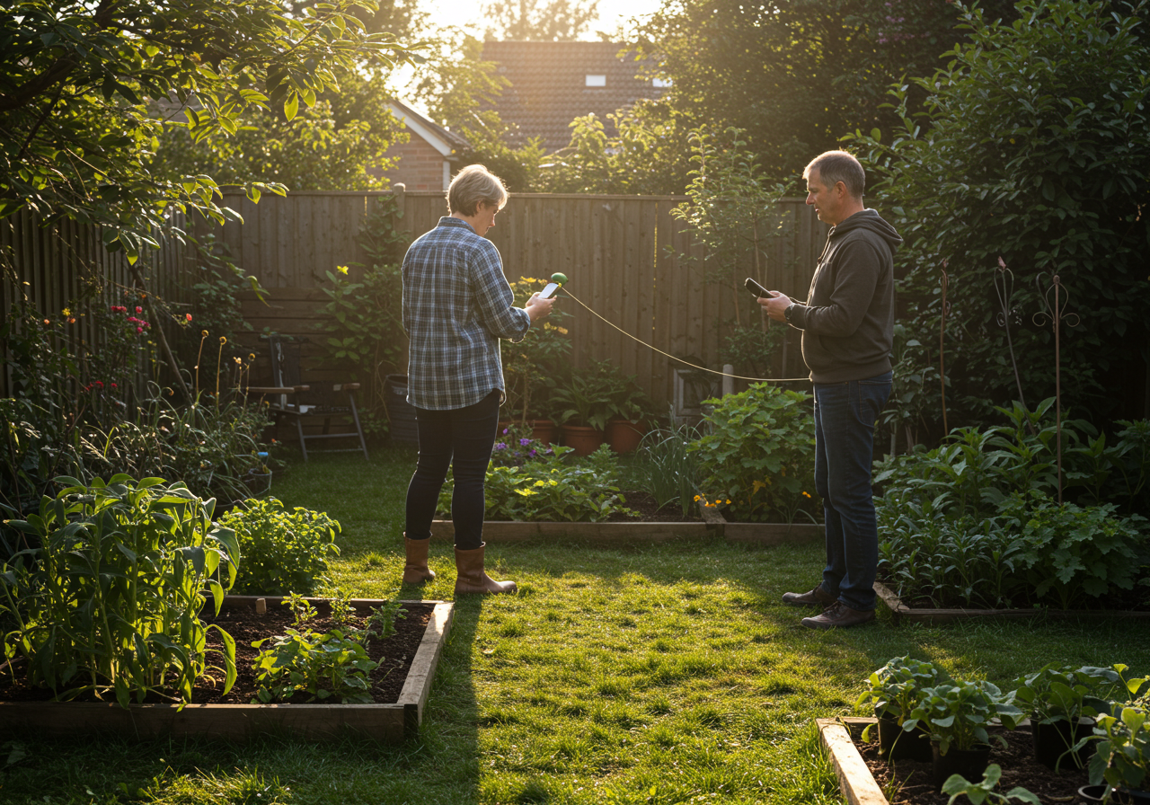 Backyard garden with vegetables