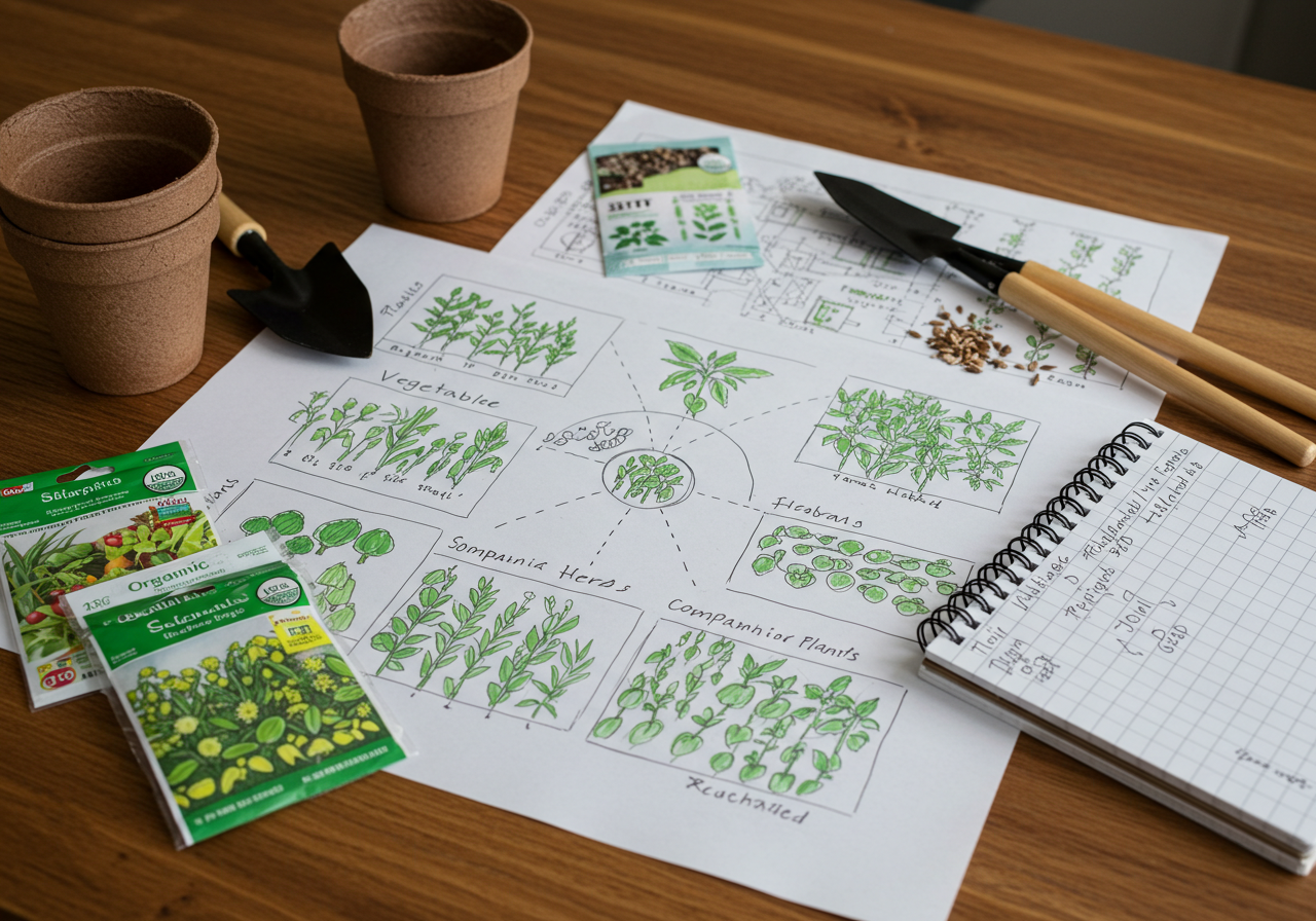 Vegetable garden layout planning
