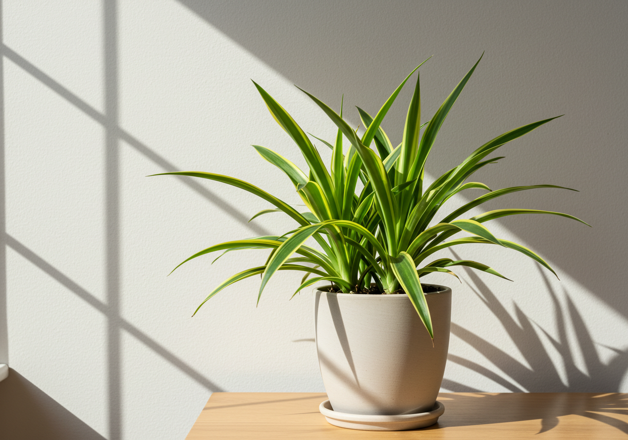 Close-up of snake plant leaves indoors