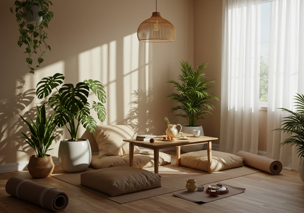 Layered plant sizes for visual balance
