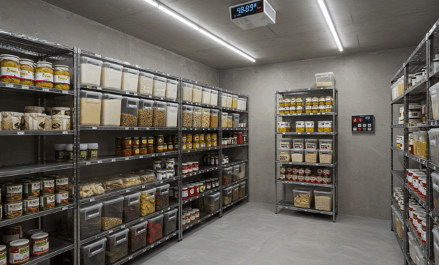 Freezer unit in basement for storing extra produce