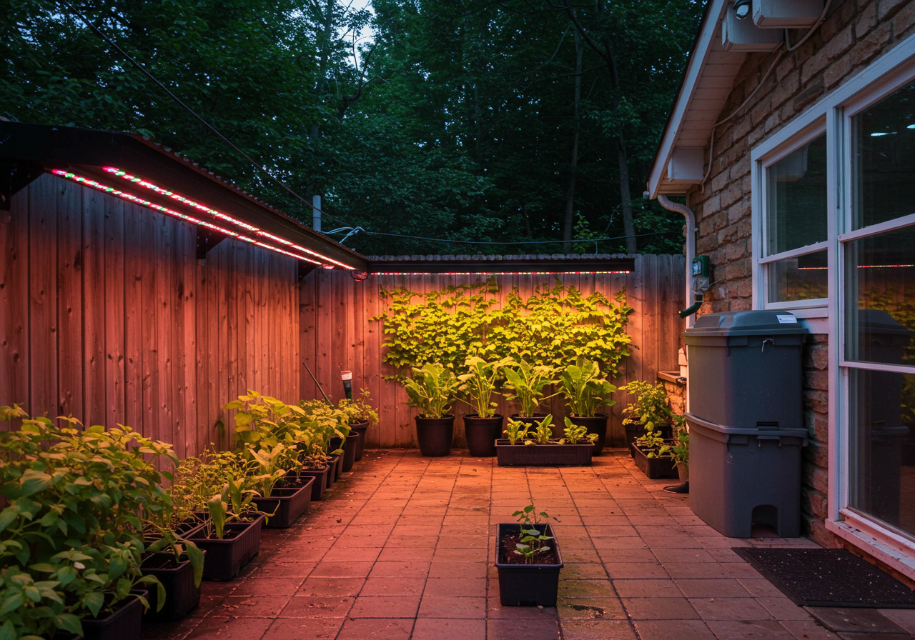 Essential tools for urban homesteading including grow lights, rain barrels, and fermenting kits